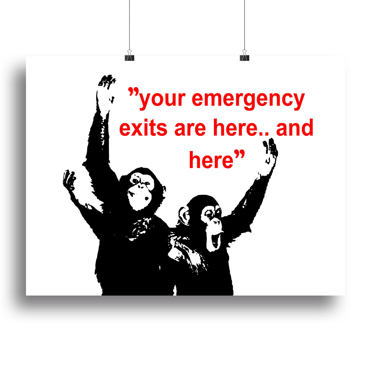 Banksy Emergency Exits Canvas Print or Poster - Canvas Art Rocks - 2