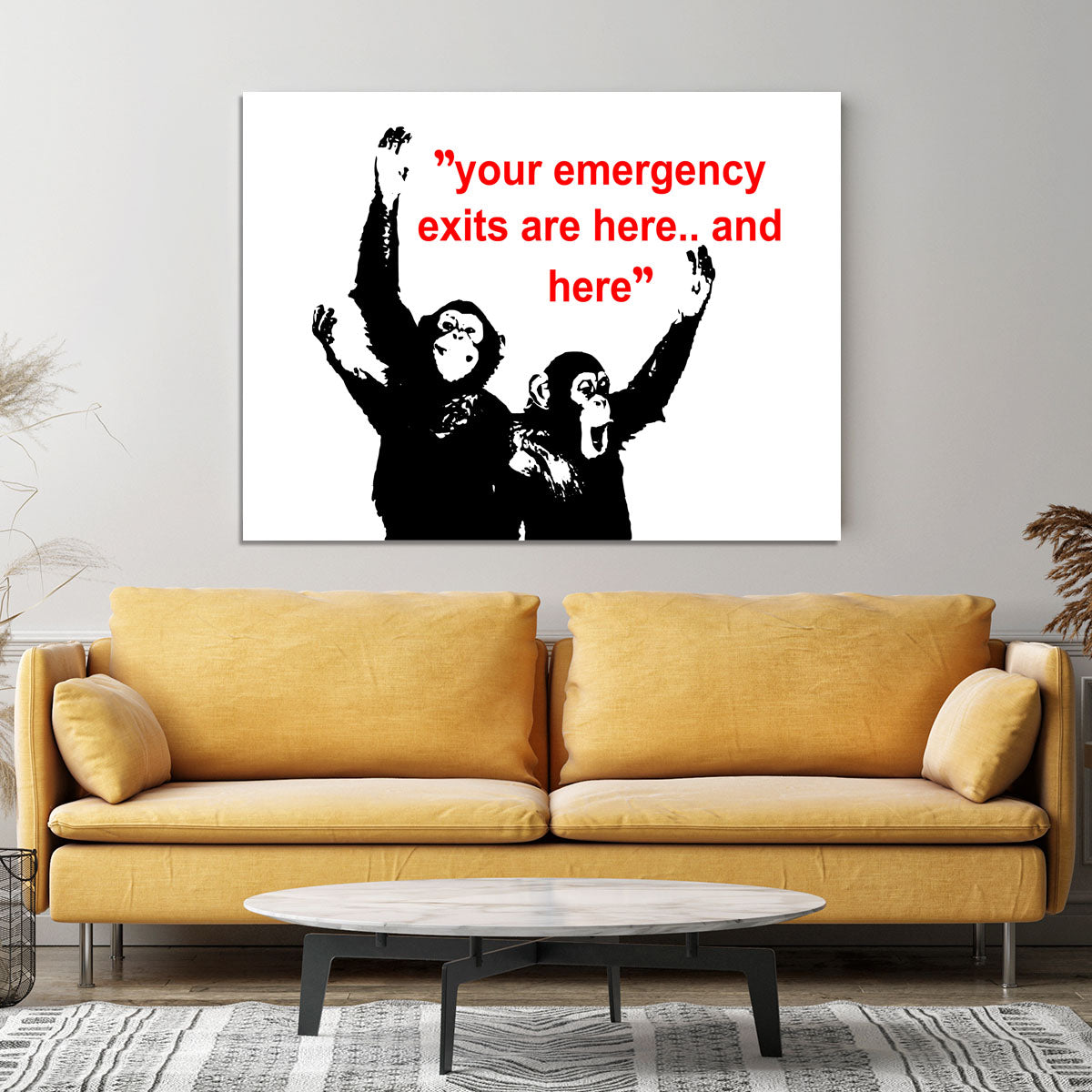 Banksy Emergency Exits Canvas Print or Poster - Canvas Art Rocks - 4