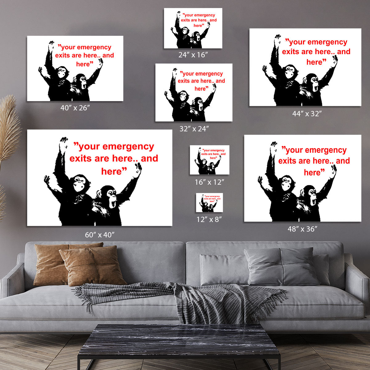 Banksy Emergency Exits Canvas Print or Poster - Canvas Art Rocks - 7
