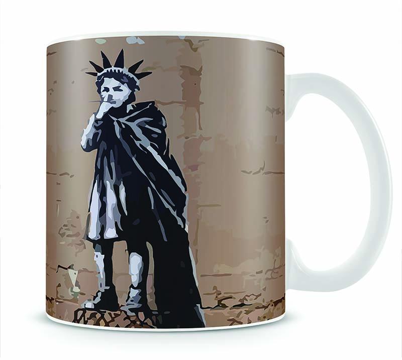 Banksy Empire State Kid Mug - Canvas Art Rocks - 1