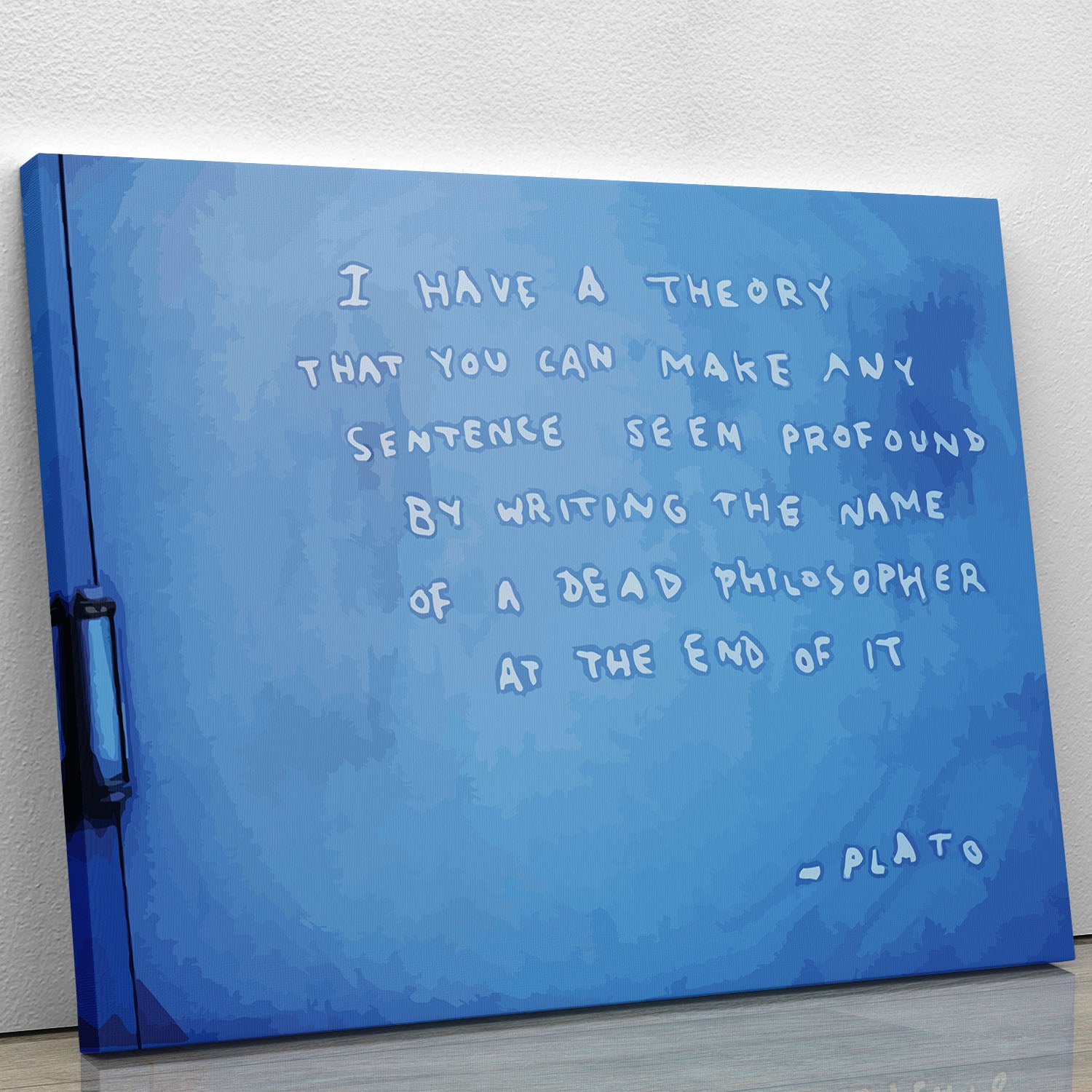 Banksy Fake Plato Quote Canvas Print or Poster - Canvas Art Rocks - 1