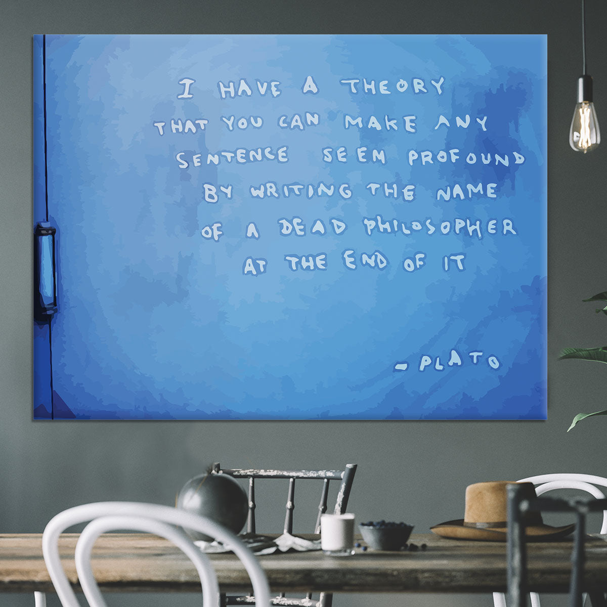 Banksy Fake Plato Quote Canvas Print or Poster - Canvas Art Rocks - 3