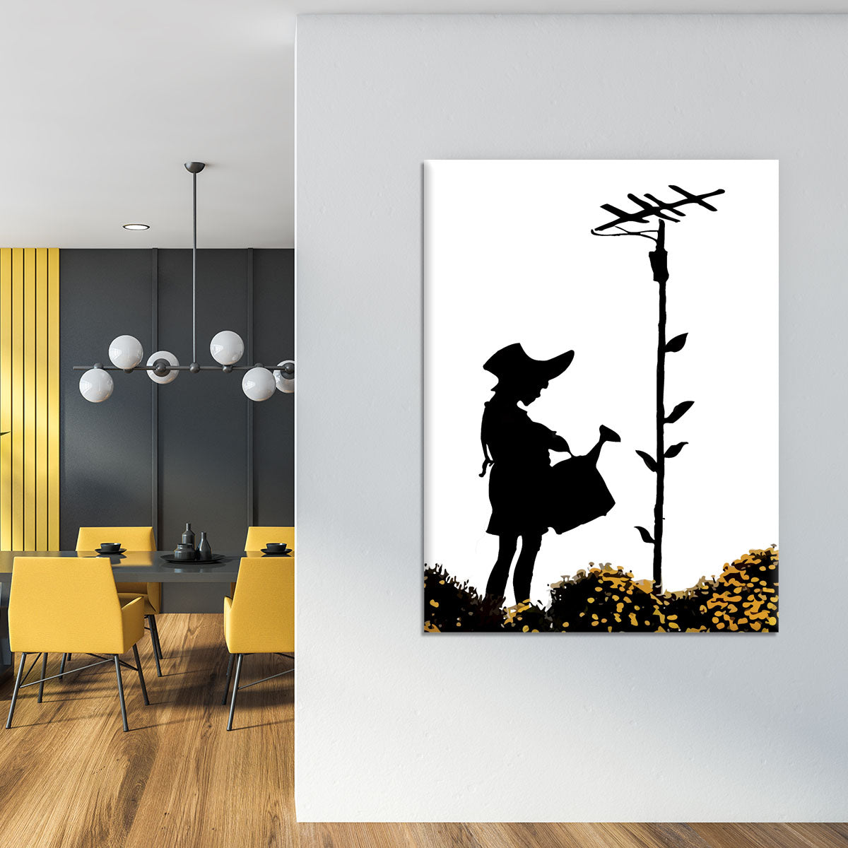 Banksy Flower Aerial Girl Canvas Print or Poster - Canvas Art Rocks - 4