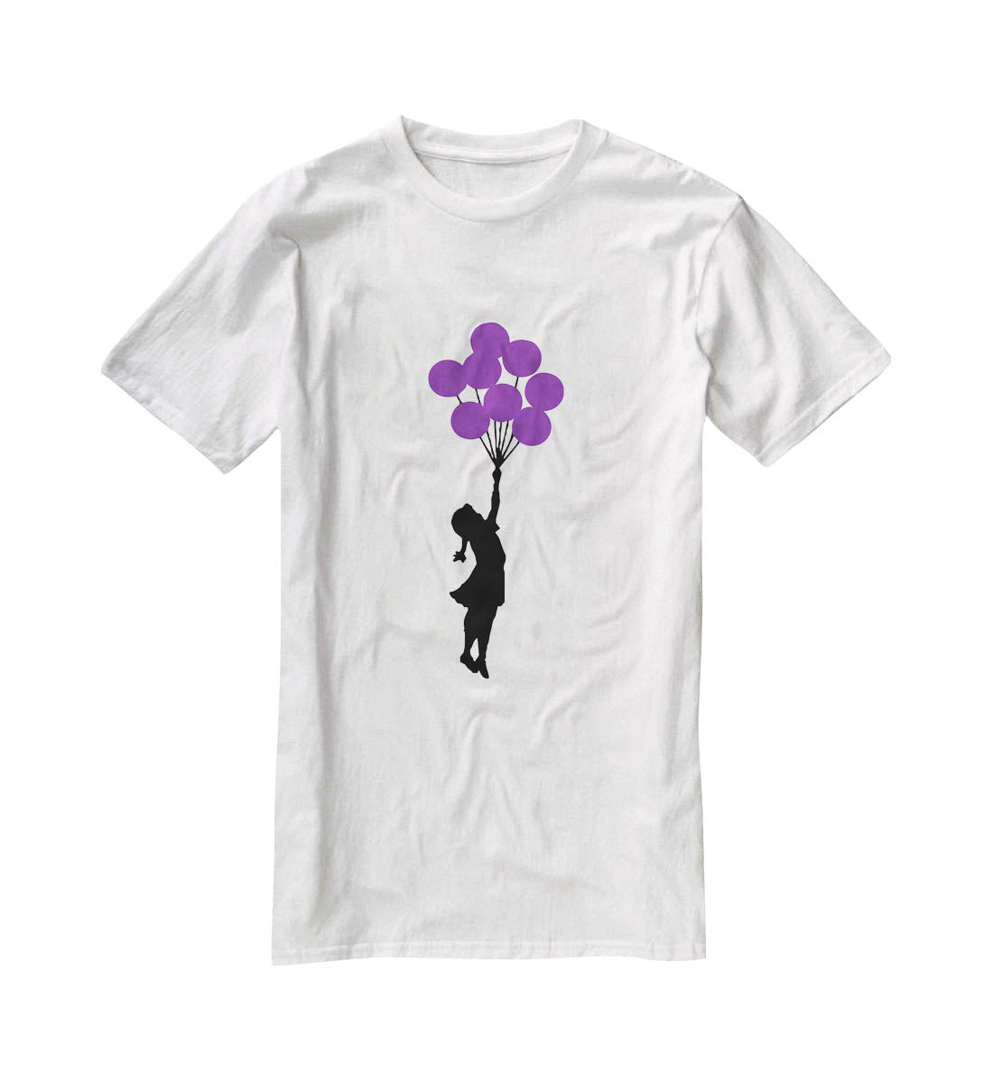 Banksy Flying Balloon Girl T-Shirt - Canvas Art Rocks - 5