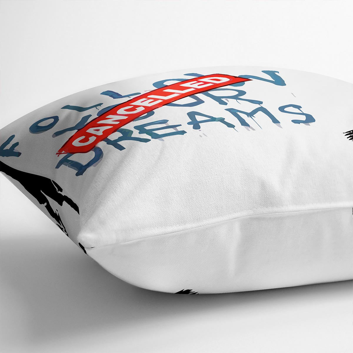 Banksy Follow Your Dreams - Cancelled Cushion