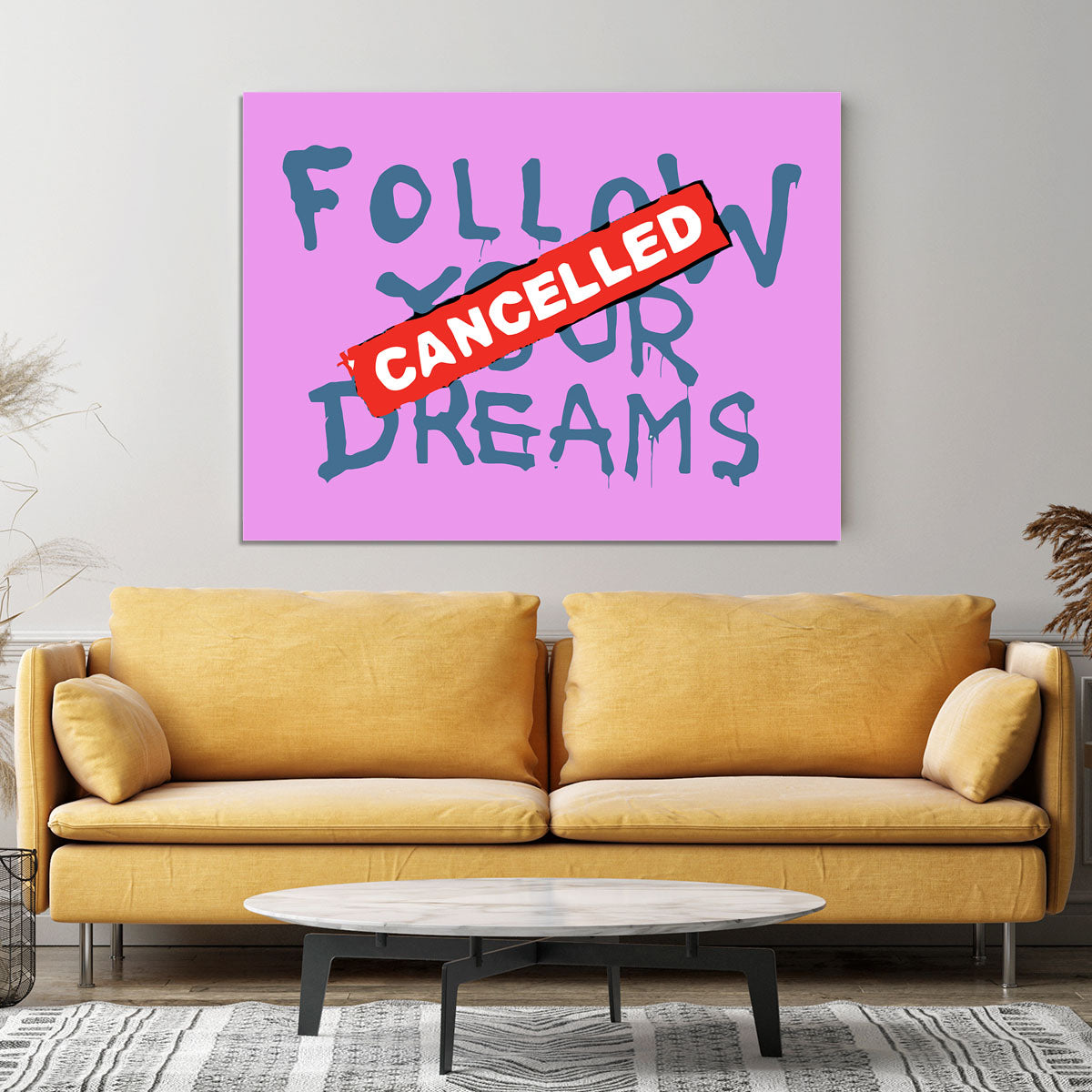 Banksy Follow Your Dreams Purple Canvas Print or Poster - Canvas Art Rocks - 4