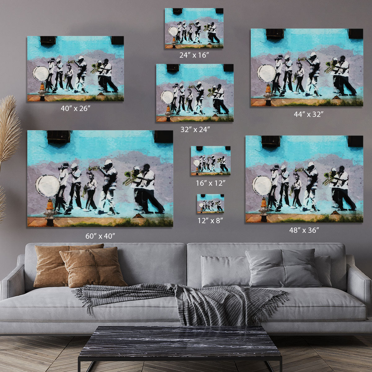 Banksy Gas Mask Marching Band Canvas Print or Poster - Canvas Art Rocks - 7