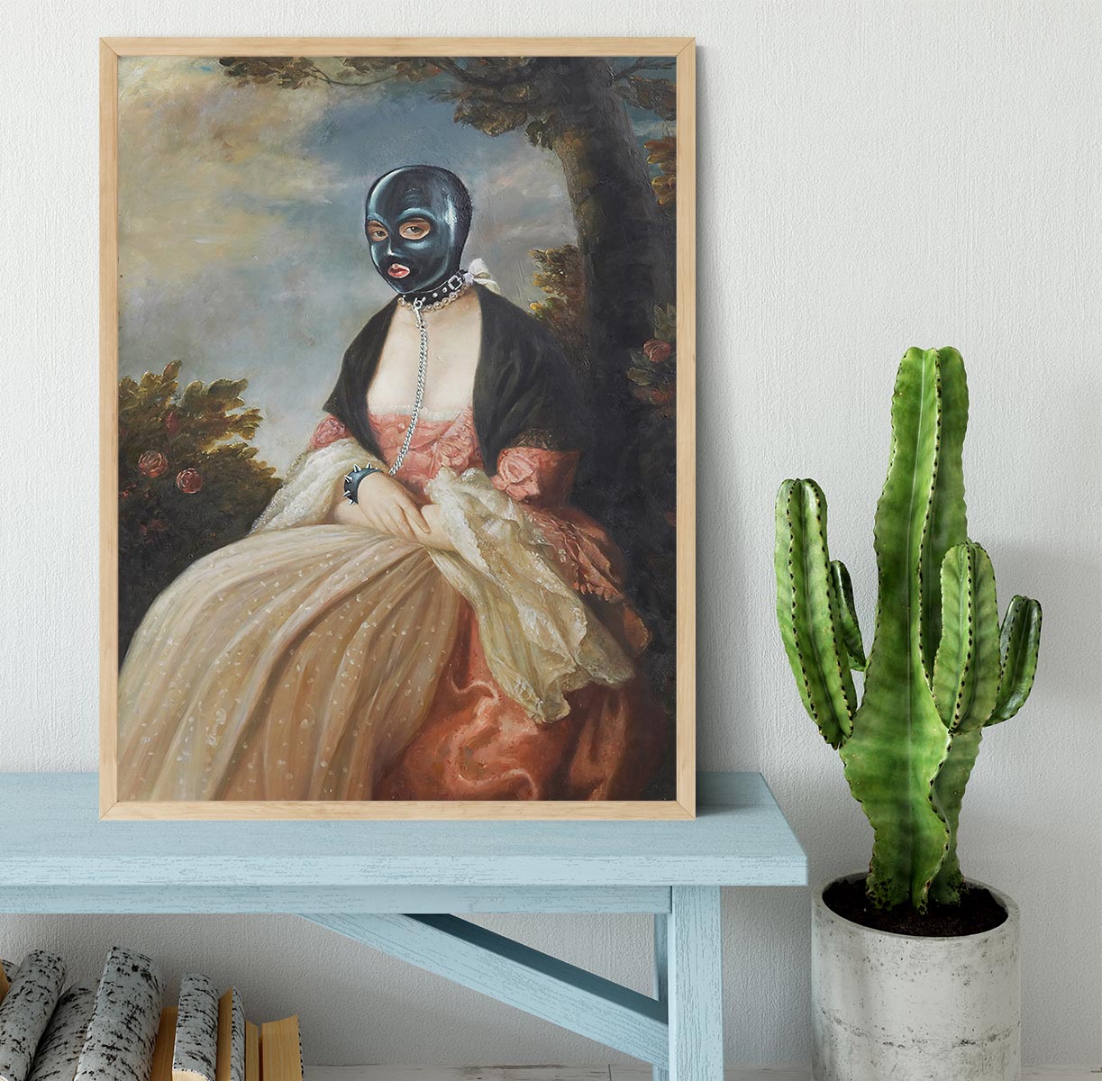 Banksy Gimp-Masked Woman Framed Print - Canvas Art Rocks - 4