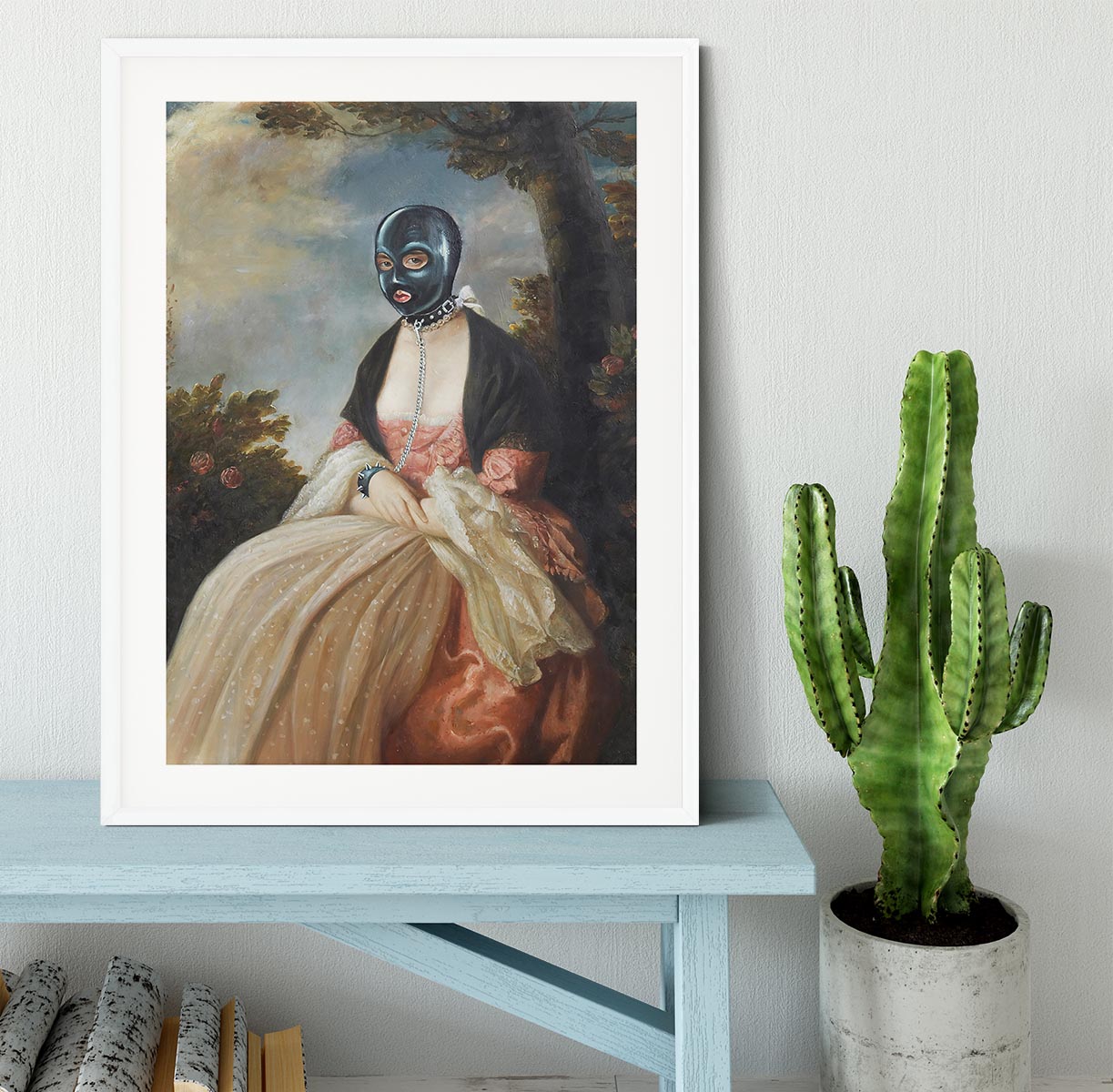 Banksy Gimp-Masked Woman Framed Print - Canvas Art Rocks - 5