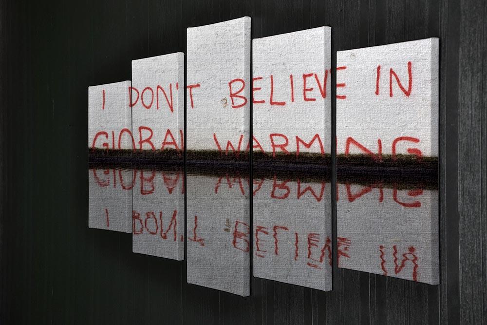 Banksy Global Warming 5 Split Panel Canvas - Canvas Art Rocks - 2