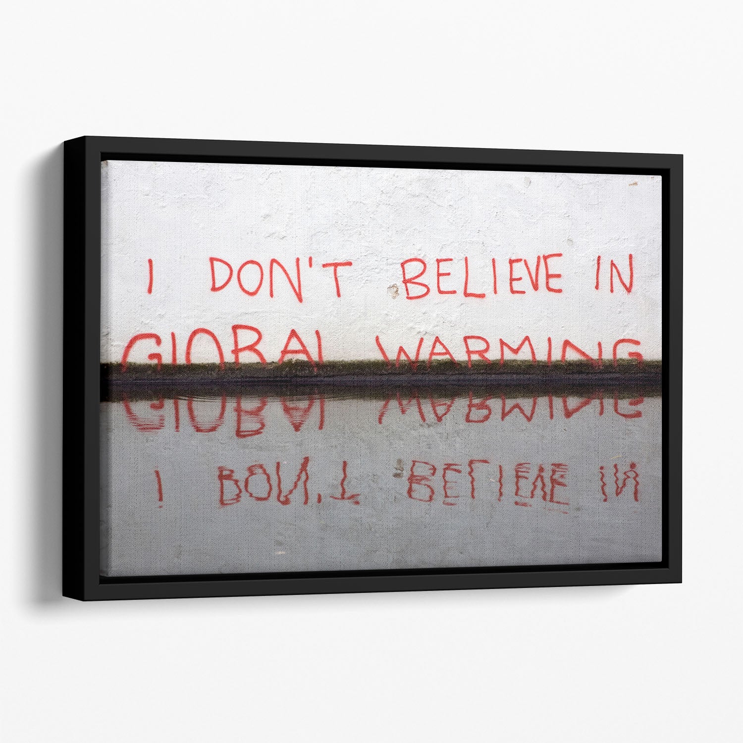 Banksy Global Warming Floating Framed Canvas