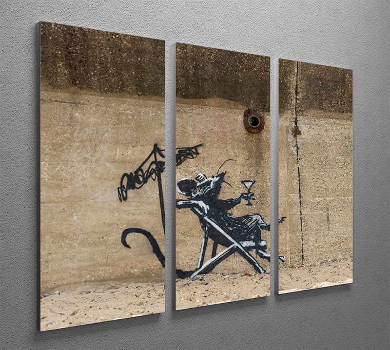 Banksy Great British Spraycation 3 Split Panel Canvas Print - Canvas Art Rocks - 2