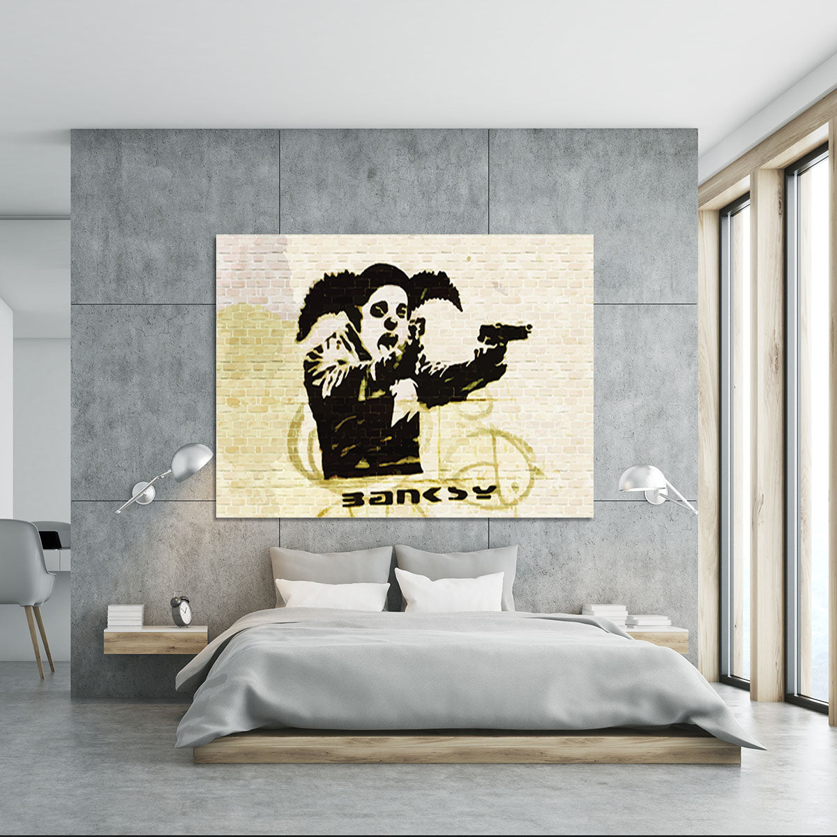 Banksy Gun Toting Clown Bristol Canvas Print or Poster - Canvas Art Rocks - 5