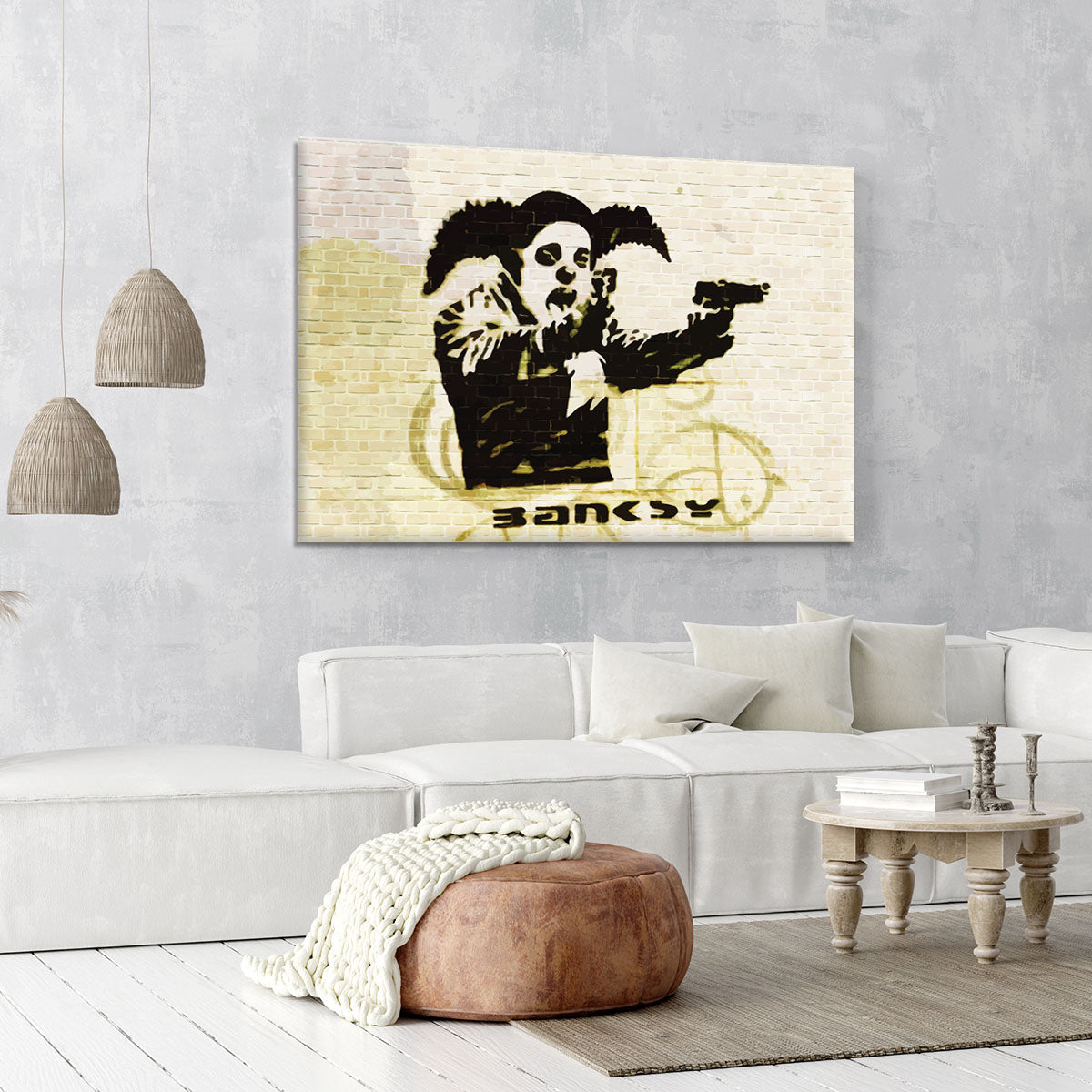 Banksy Gun Toting Clown Bristol Canvas Print or Poster - Canvas Art Rocks - 6