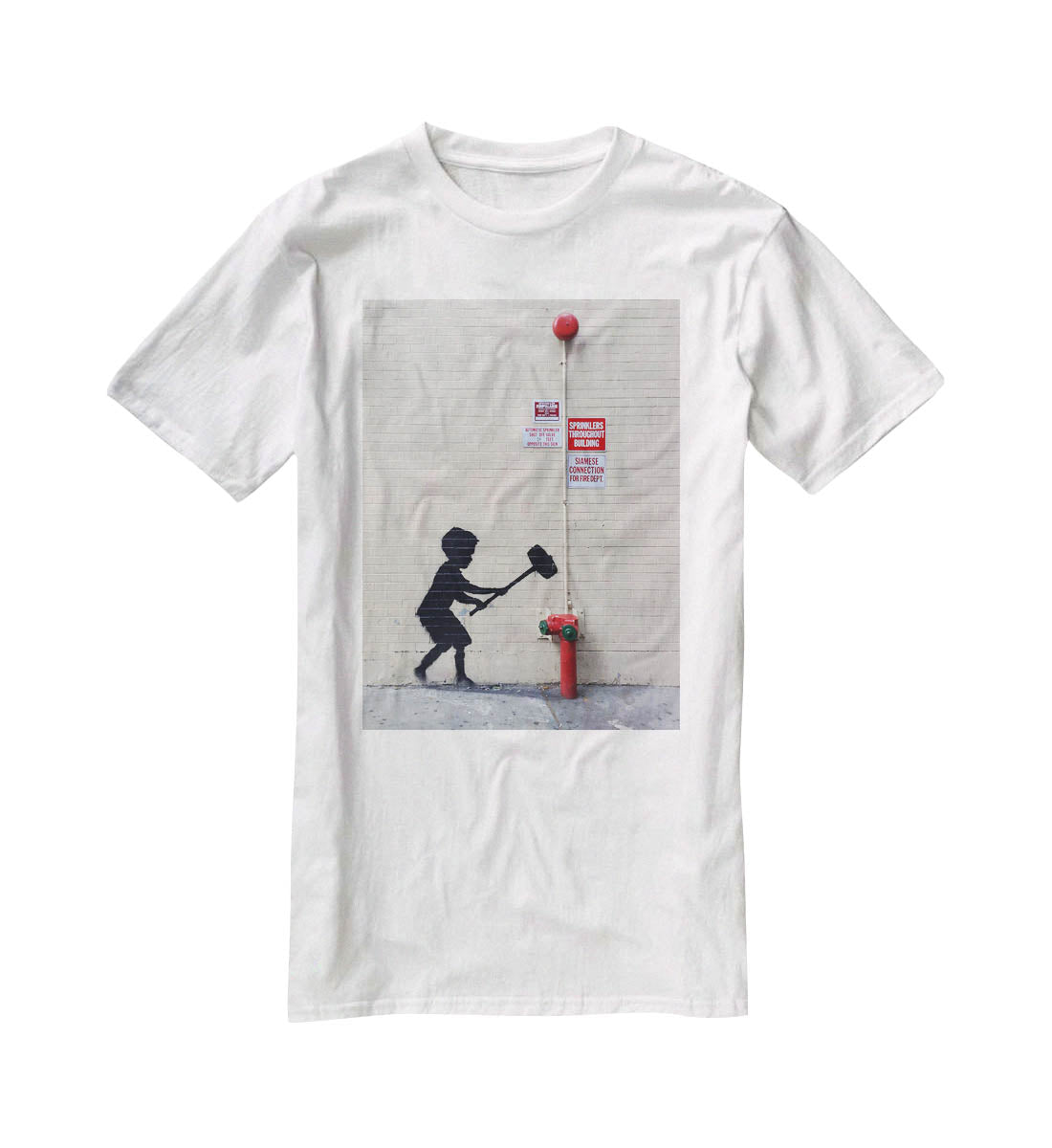 Banksy Hammer Boy T-Shirt - Canvas Art Rocks - 5