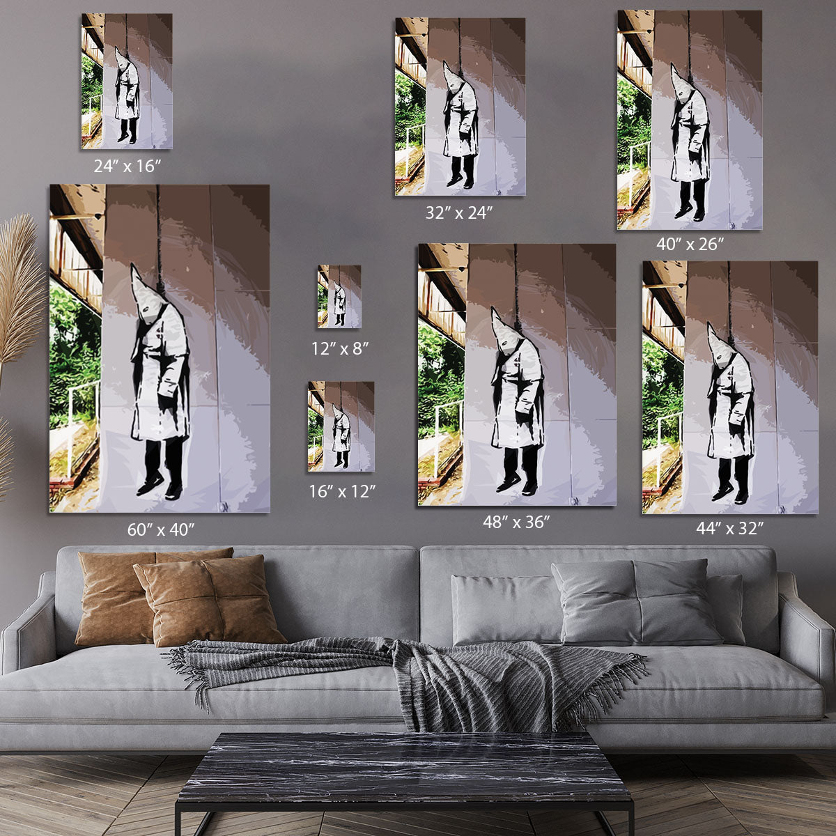 Banksy Hanging KKK Canvas Print or Poster - Canvas Art Rocks - 7
