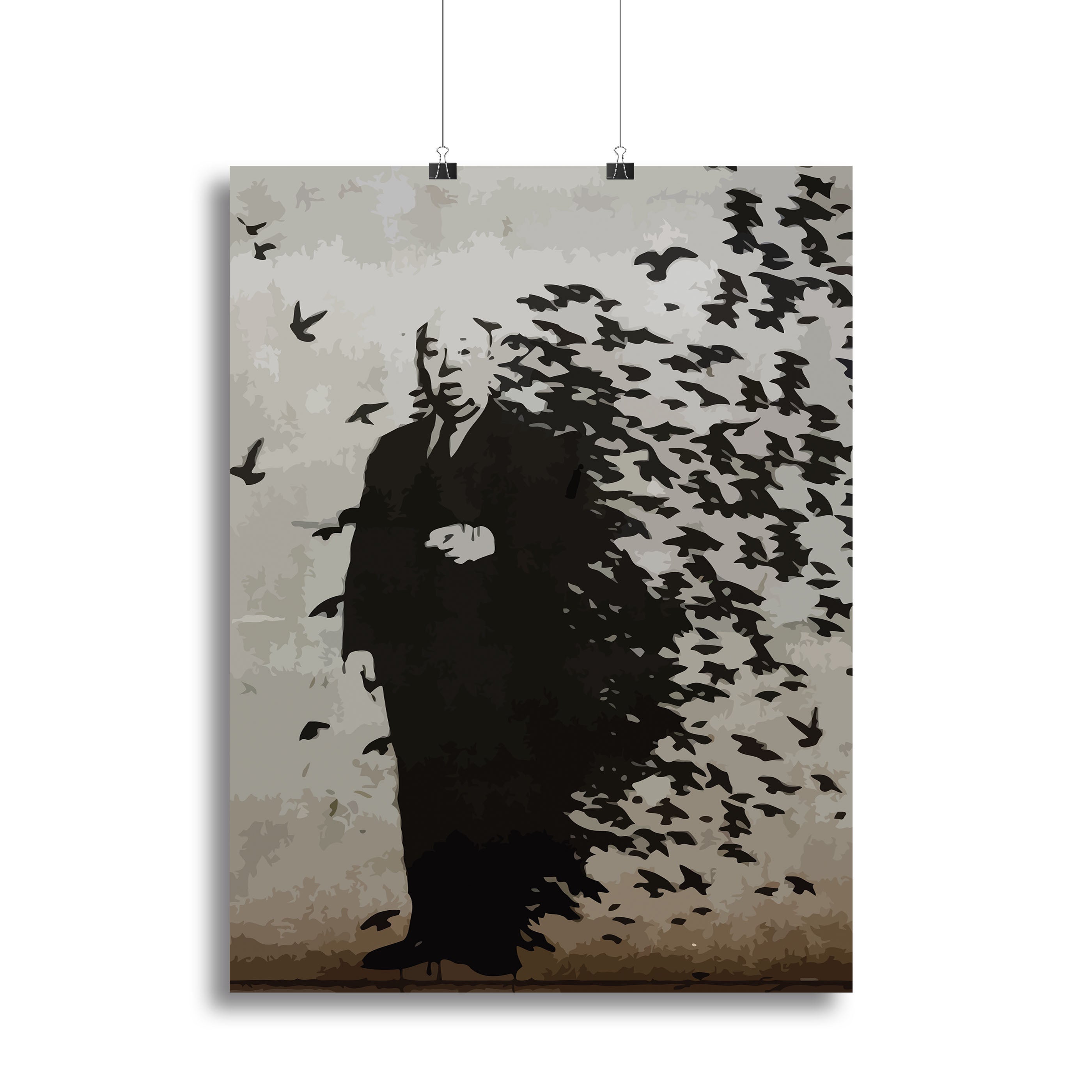 Banksy Hitchcock Birds Canvas Print or Poster - Canvas Art Rocks - 2