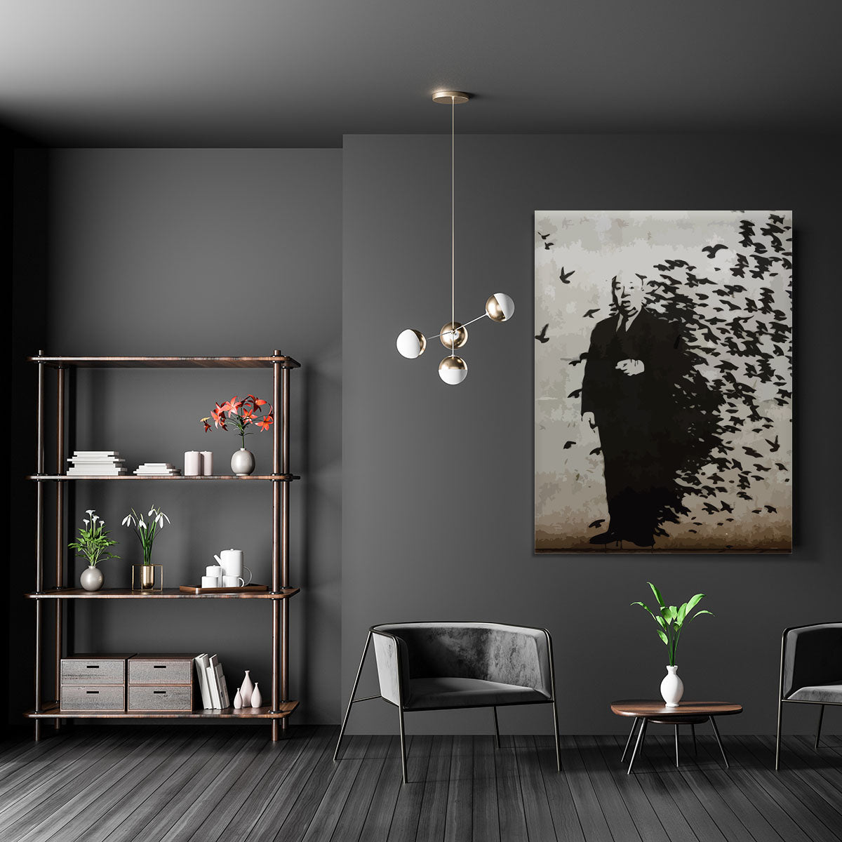 Banksy Hitchcock Birds Canvas Print or Poster - Canvas Art Rocks - 5