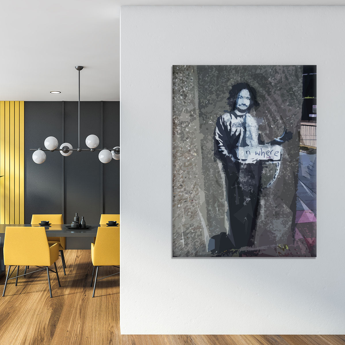 Banksy Hitchhiker To Anywhere Canvas Print or Poster - Canvas Art Rocks - 4