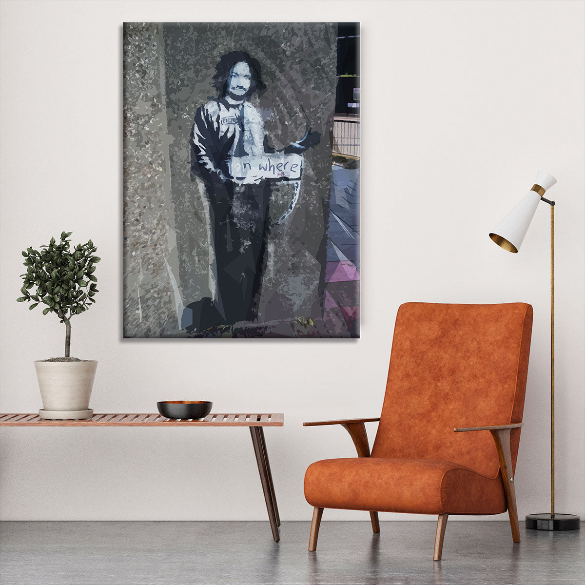 Banksy Hitchhiker To Anywhere Canvas Print or Poster - Canvas Art Rocks - 6