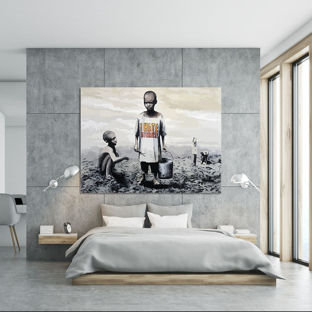 Banksy I Hate Monday Canvas Print or Poster - Canvas Art Rocks - 5