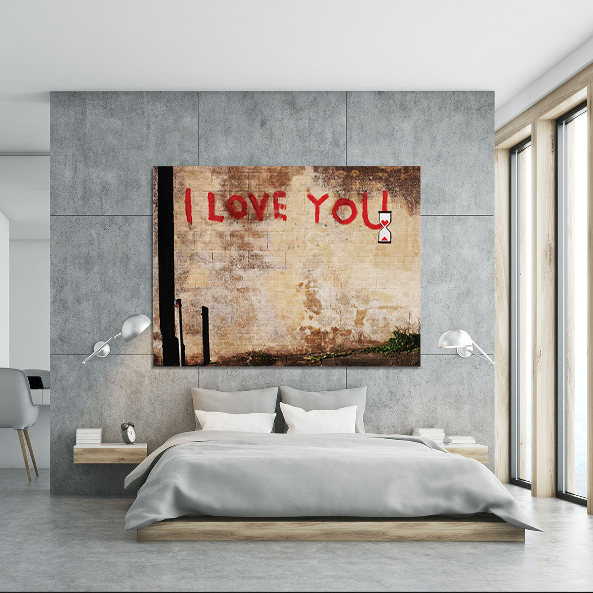 Banksy I Love You Canvas Print or Poster - Canvas Art Rocks - 5
