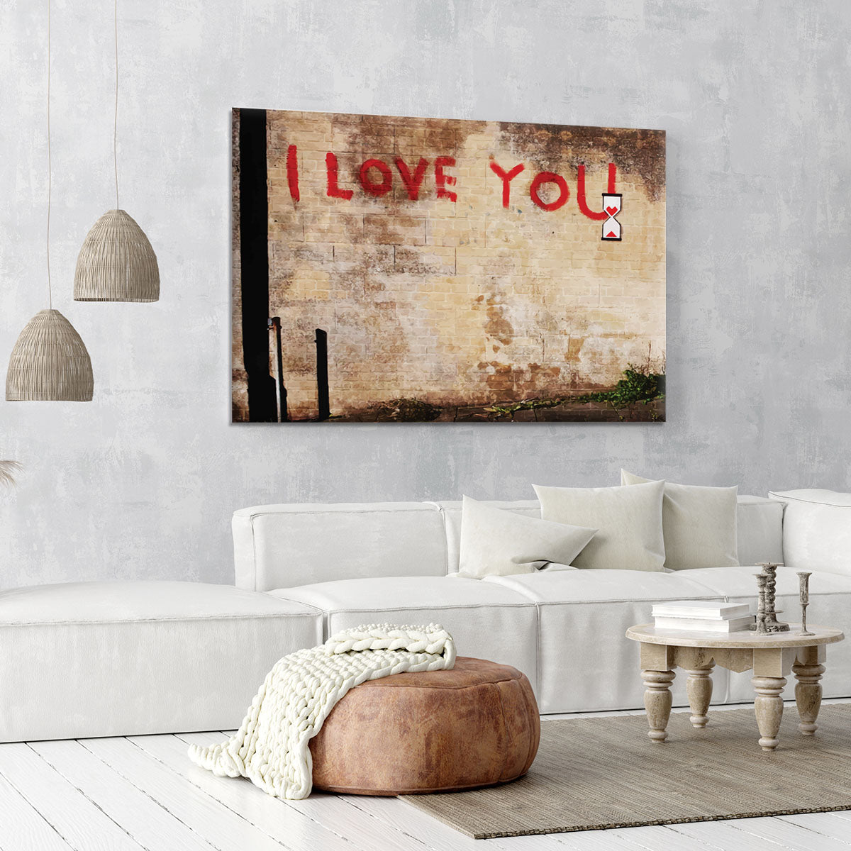 Banksy I Love You Canvas Print or Poster - Canvas Art Rocks - 6