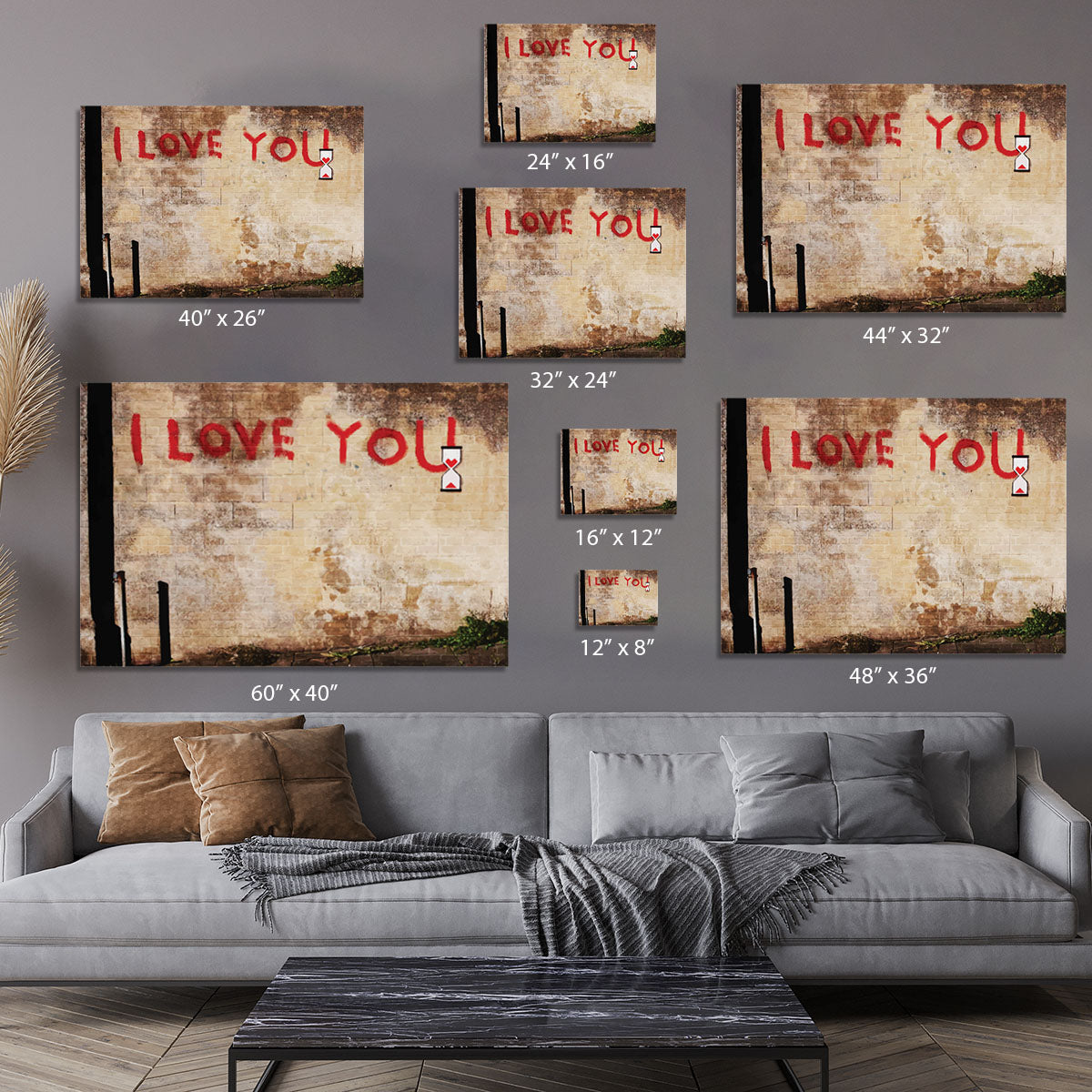 Banksy I Love You Canvas Print or Poster - Canvas Art Rocks - 7