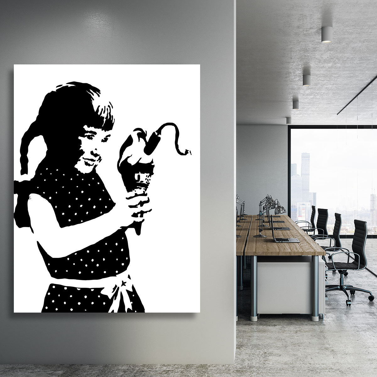 Banksy Ice Cream Bomb Canvas Print or Poster - Canvas Art Rocks - 3