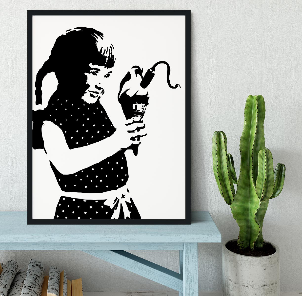 Banksy Ice Cream Bomb Framed Print - Canvas Art Rocks - 2