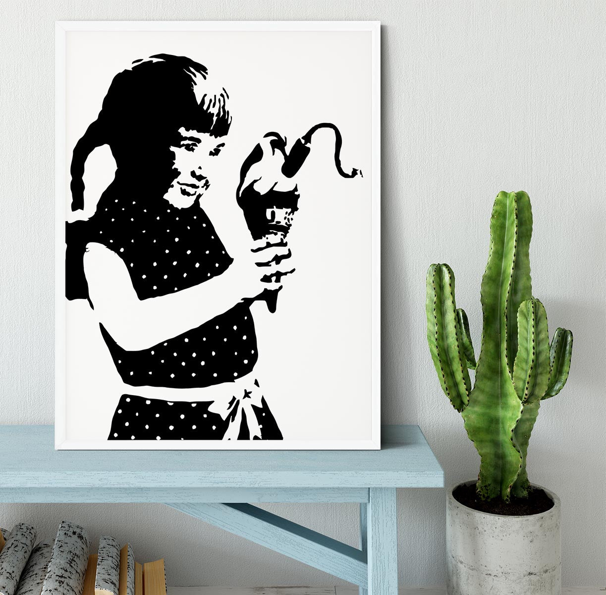Banksy Ice Cream Bomb Framed Print - Canvas Art Rocks -6