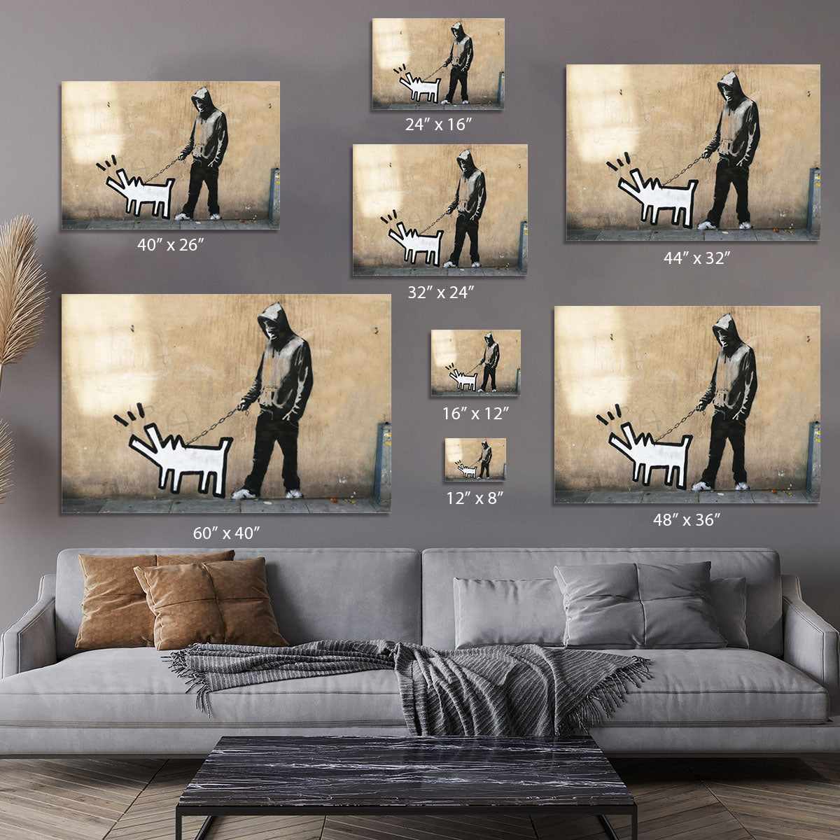 Banksy Keith Haring Dog Canvas Print or Poster - Canvas Art Rocks - 7