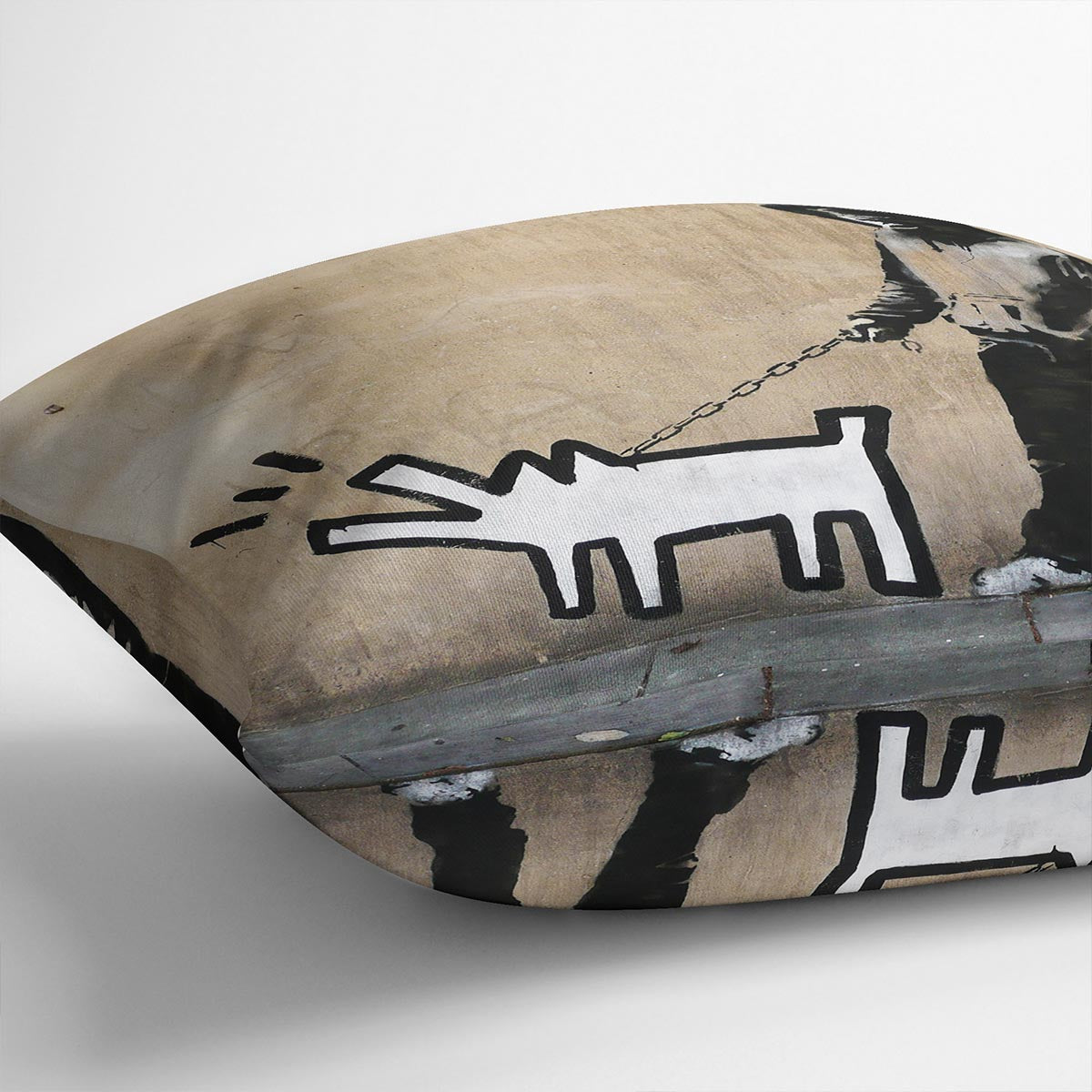 Banksy Keith Haring Dog Cushion