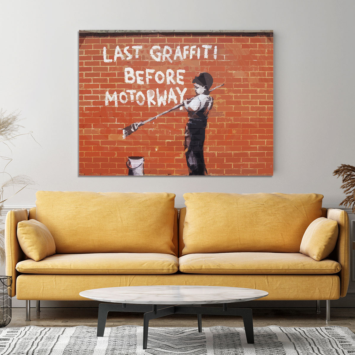 Banksy Last Graffiti Before Motorway Canvas Print or Poster - Canvas Art Rocks - 4