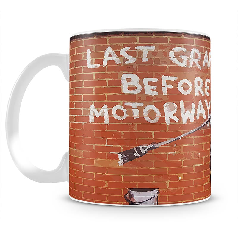 Banksy Last Graffiti Before Motorway Mug - Canvas Art Rocks - 1