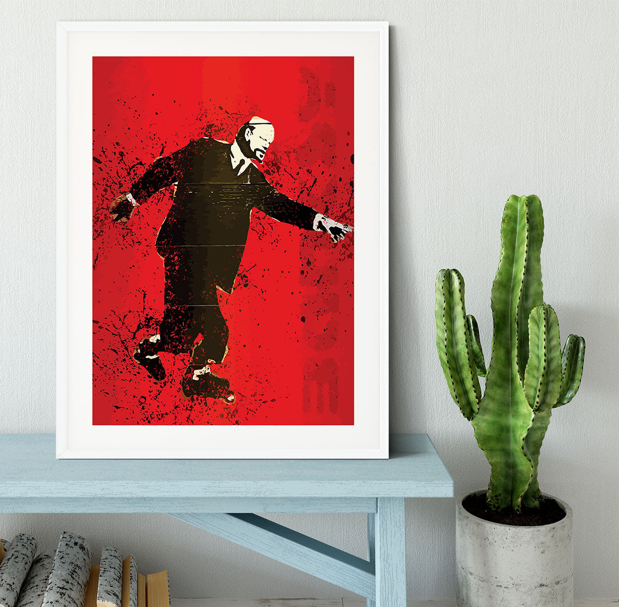 Banksy Lenin on Roller Blades Framed Print - Canvas Art Rocks - 5