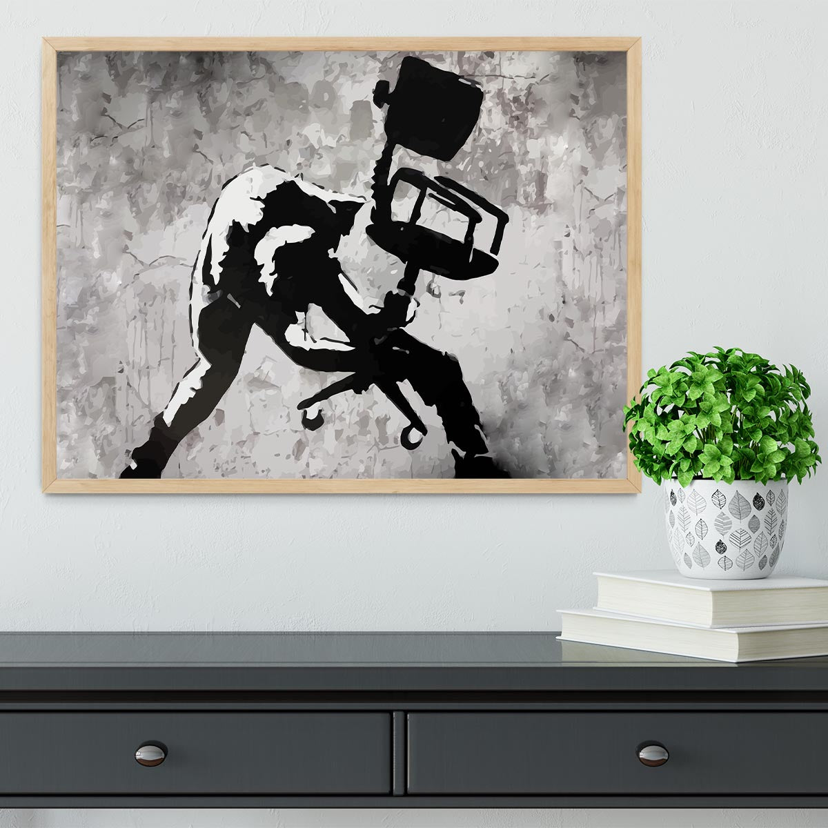 Banksy London Calling Framed Print - Canvas Art Rocks - 4