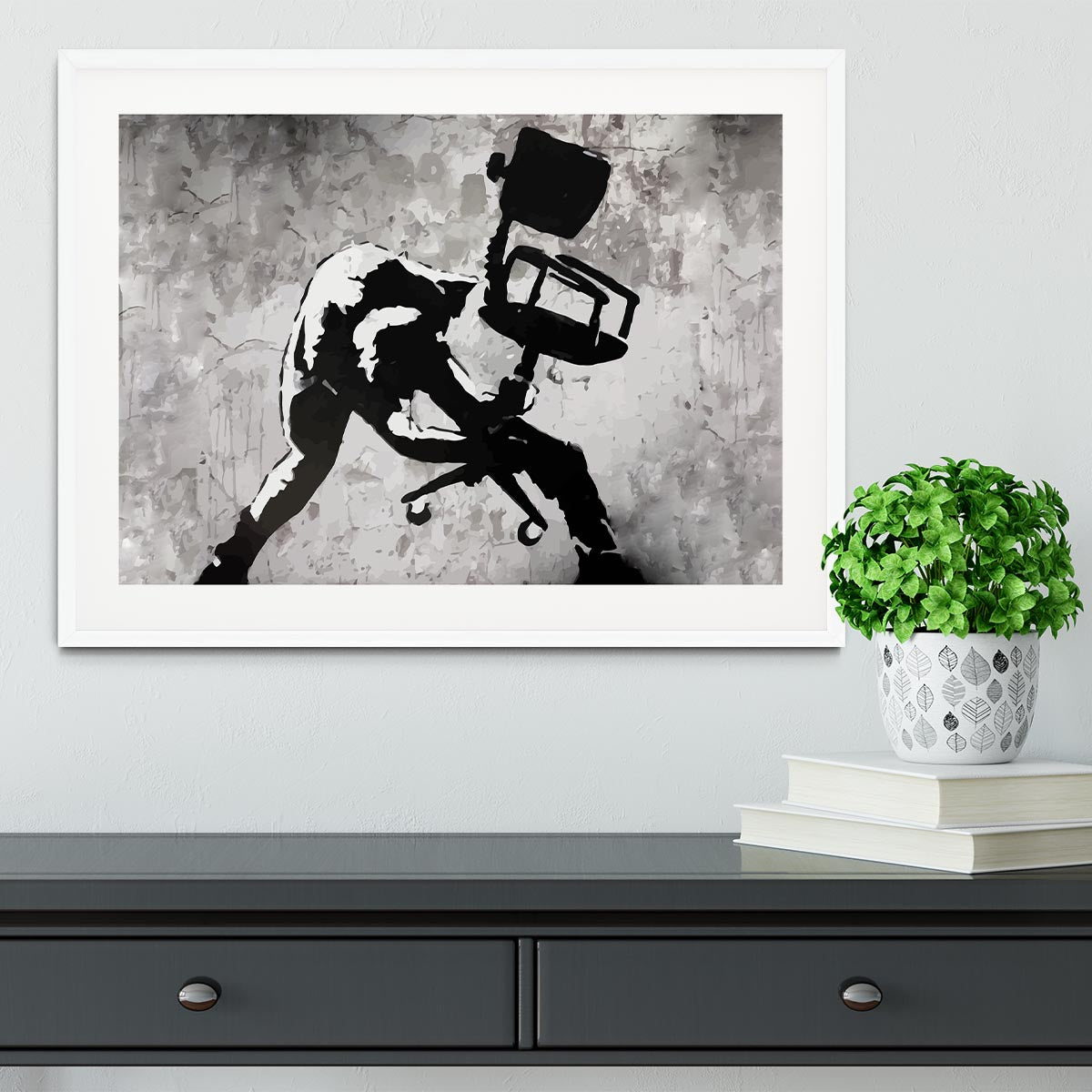 Banksy London Calling Framed Print - Canvas Art Rocks - 5