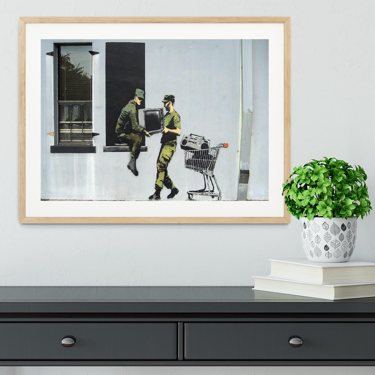 Banksy Looting Soldiers Framed Print - Canvas Art Rocks - 3