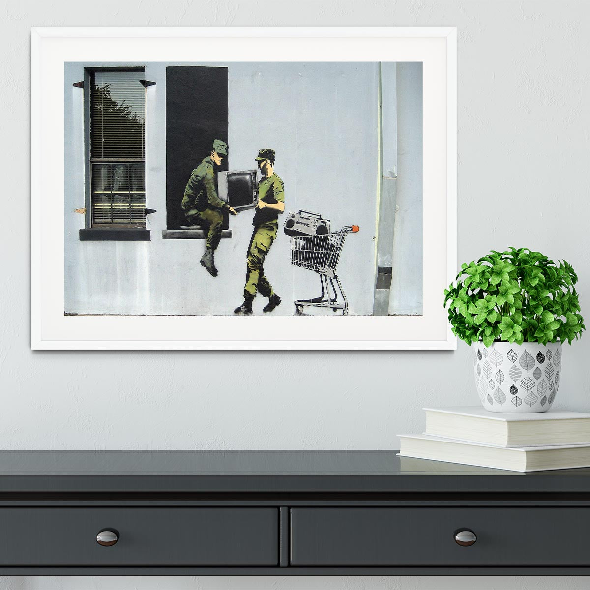 Banksy Looting Soldiers Framed Print - Canvas Art Rocks - 5