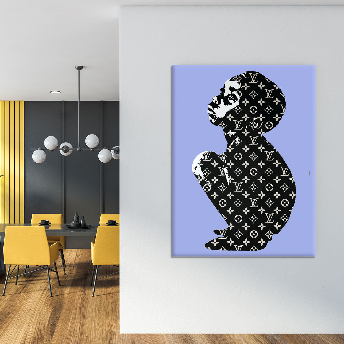 Banksy Louis Vuitton Kid Blue Canvas Print or Poster - Canvas Art Rocks - 4