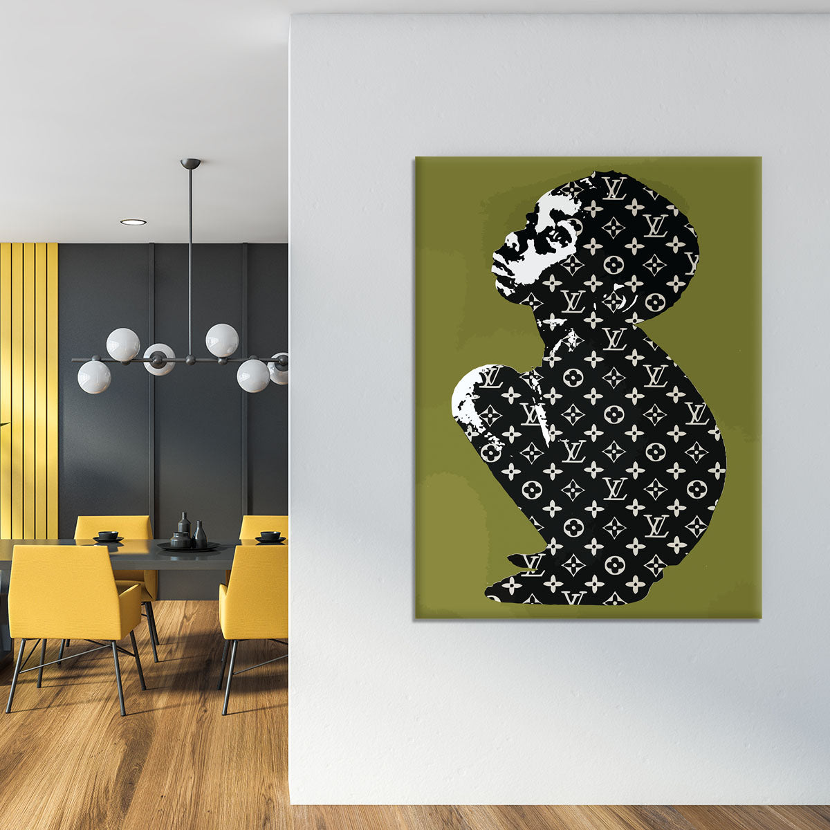 Banksy Louis Vuitton Kid Canvas Print or Poster - Canvas Art Rocks - 4