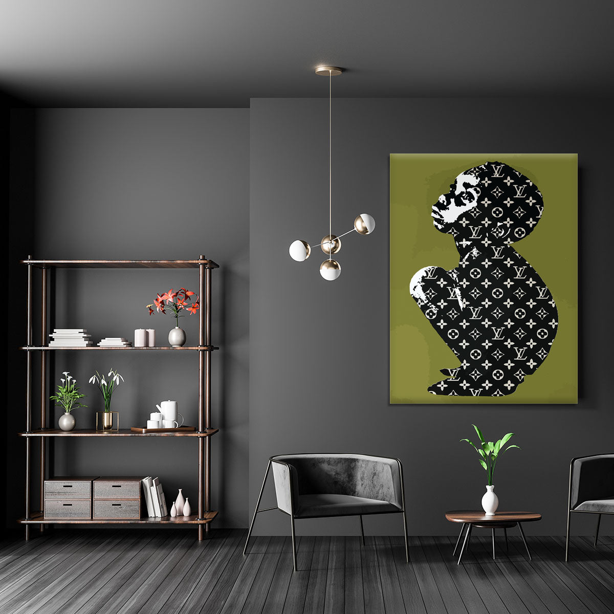 Banksy Louis Vuitton Kid Canvas Print or Poster - Canvas Art Rocks - 5