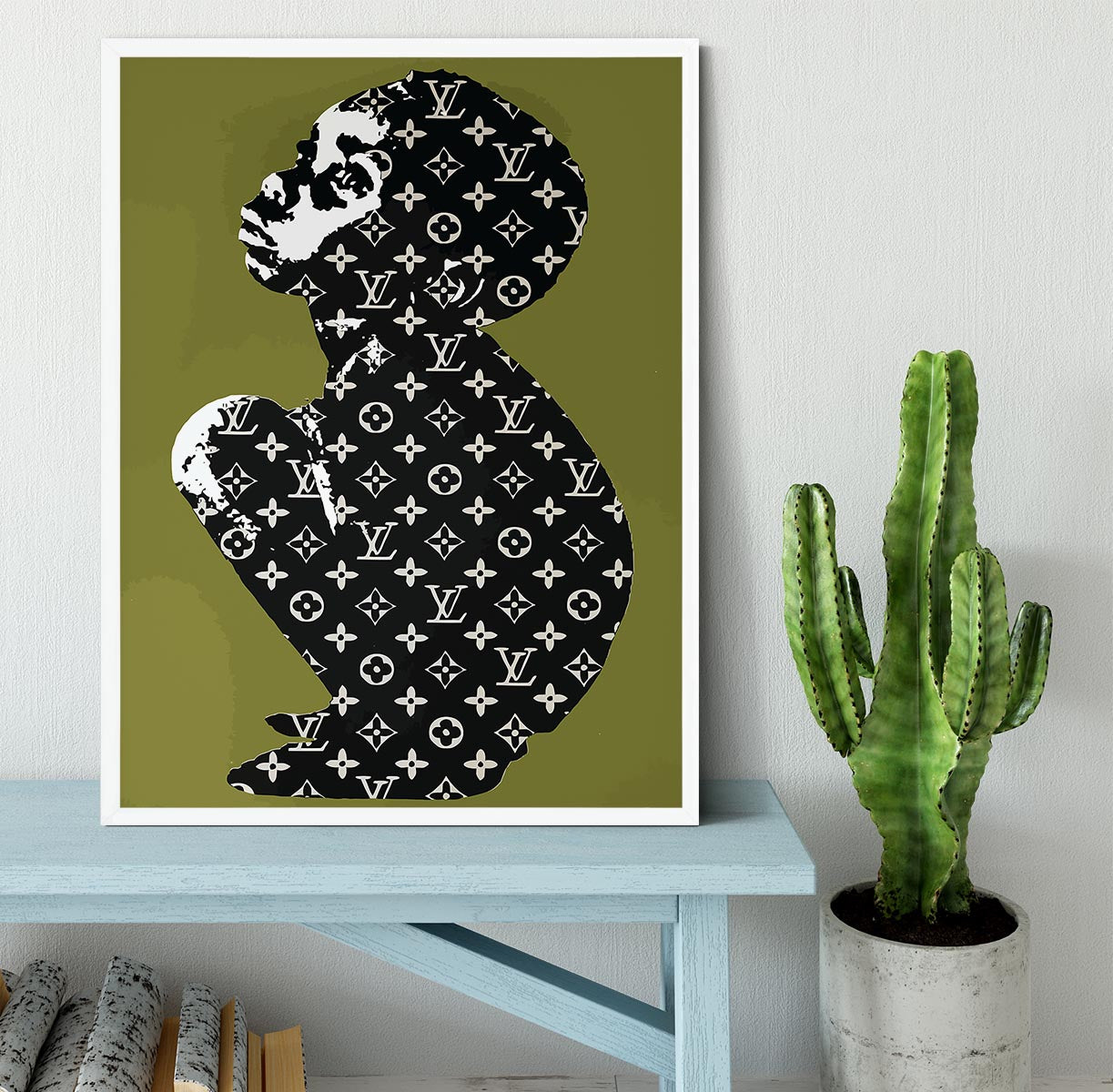 Banksy Louis Vuitton Kid Framed Print - Canvas Art Rocks -6