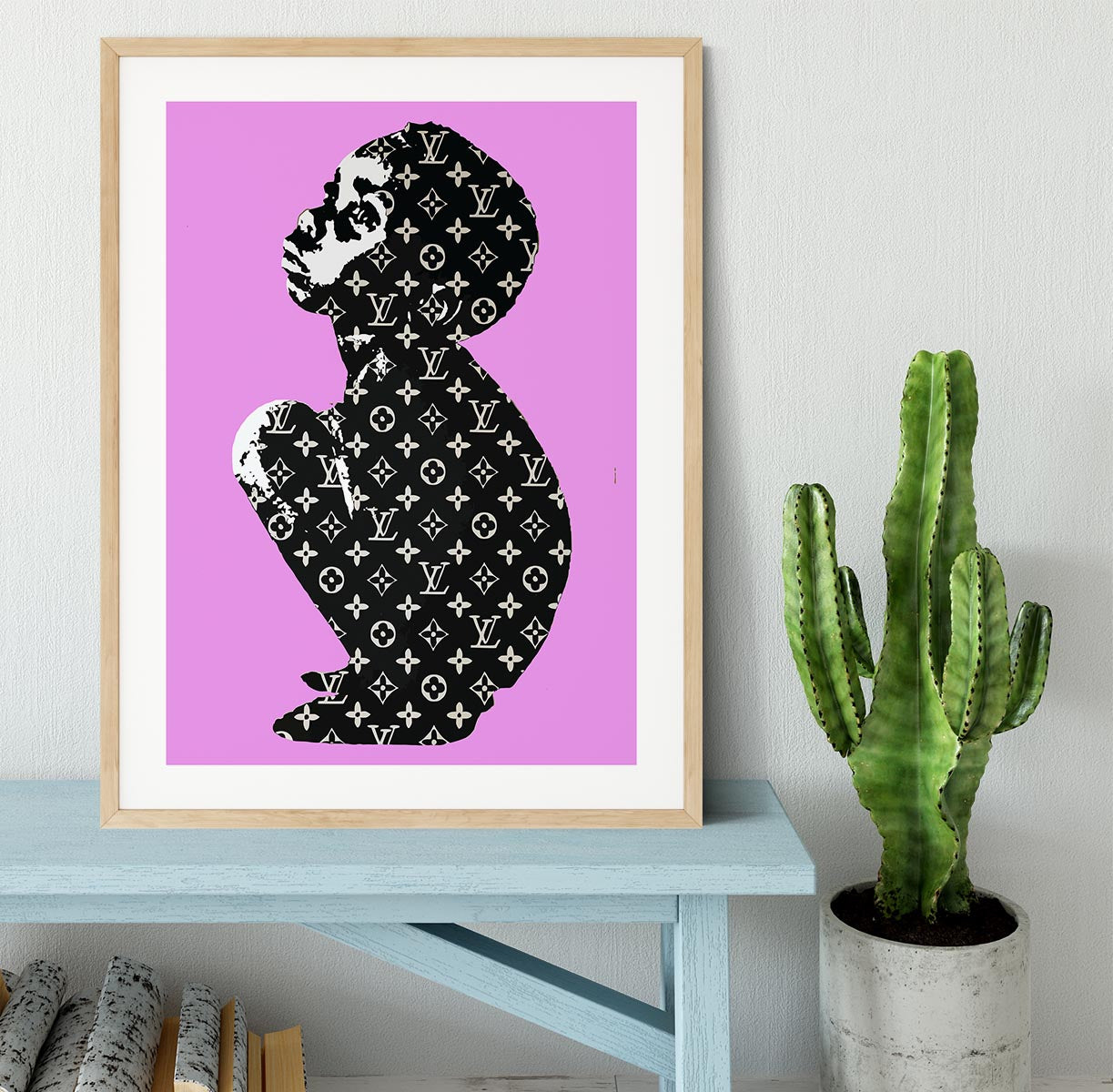 Banksy Louis Vuitton Kid Purple Framed Print - Canvas Art Rocks - 3