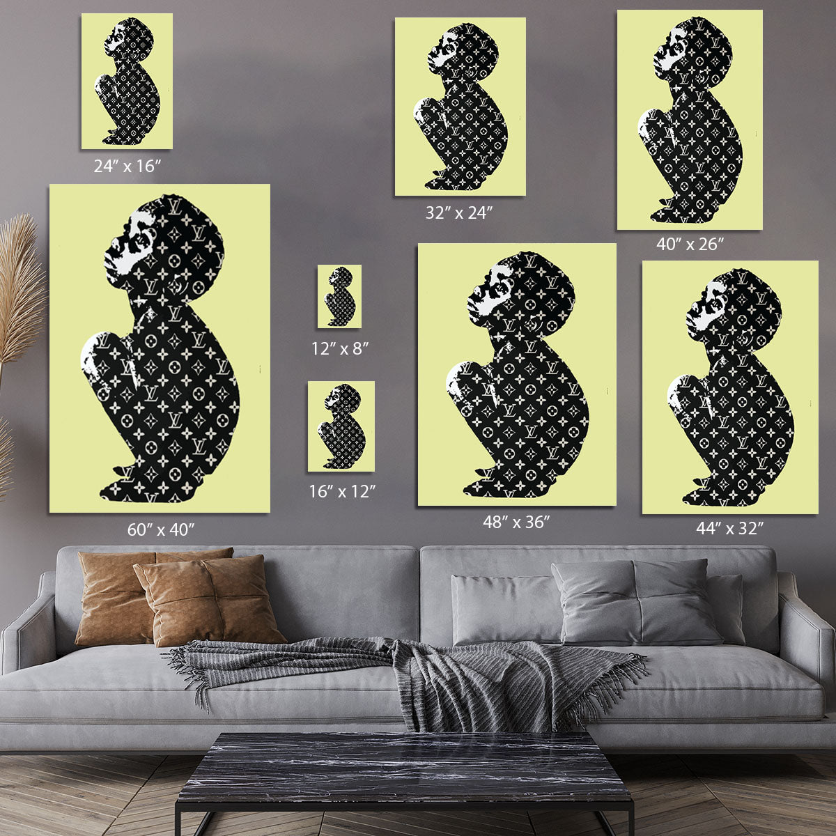 Banksy Louis Vuitton Kid Yellow Canvas Print or Poster - Canvas Art Rocks - 7