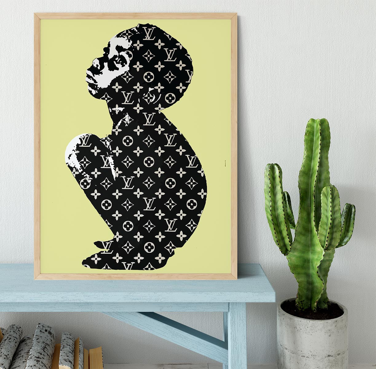 Banksy Louis Vuitton Kid Yellow Framed Print - Canvas Art Rocks - 4