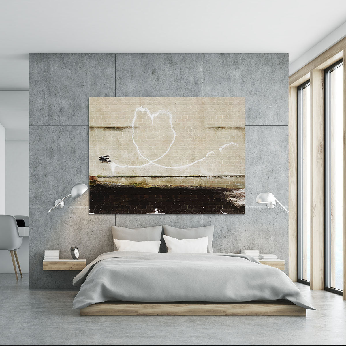 Banksy Love Plane London and Liverpool Canvas Print or Poster - Canvas Art Rocks - 5