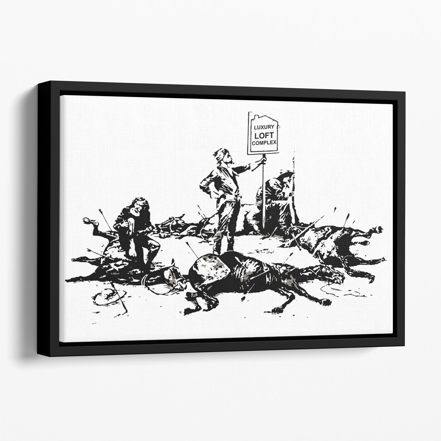 Banksy Luxury Loft Floating Framed Canvas