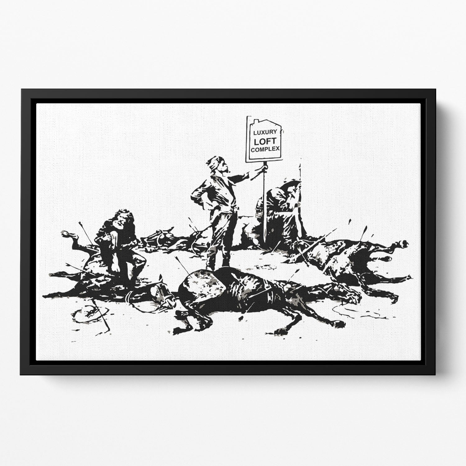 Banksy Luxury Loft Floating Framed Canvas